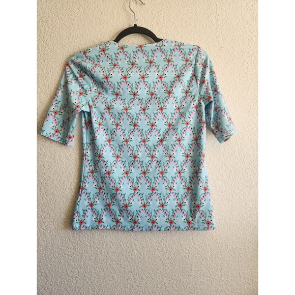 Ann Taylor Womens Flower Short Sleeve Blouse XSP - Picture 2 of 6